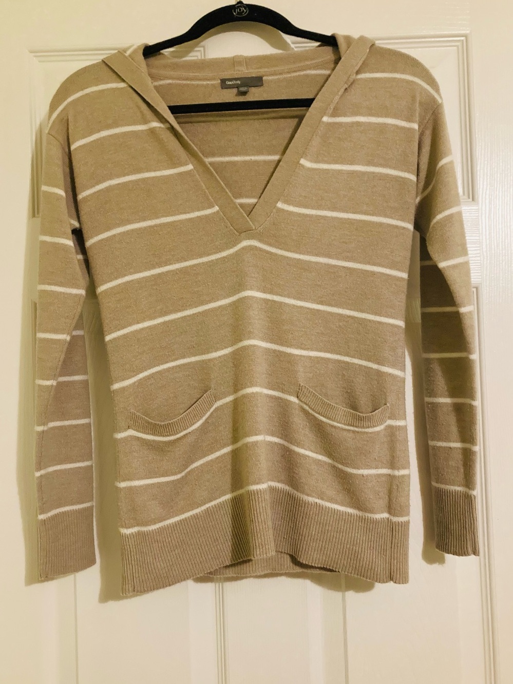 Gap Body Striped Hooded Pullover Sweater